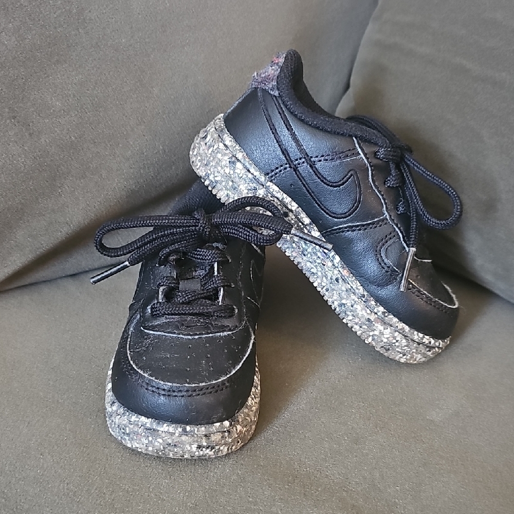 NIKE Air Force 1 PS 'Recycled Wool Pack' Size 7 Toddler Black
